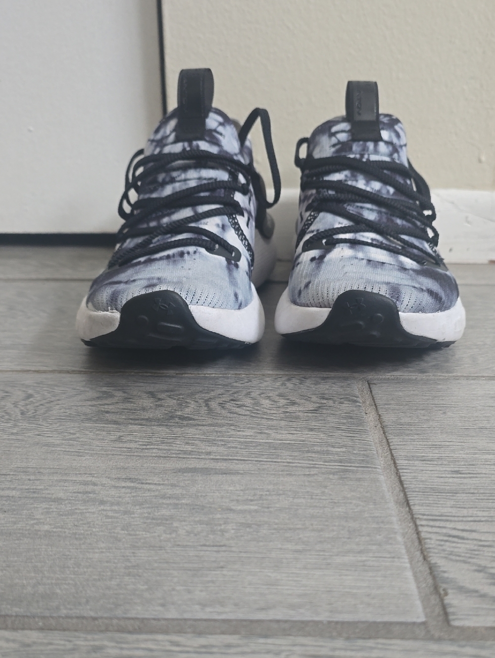 Under Armour Black and White Knit Sneakers